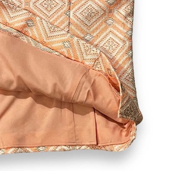 STS Sail to Sable Melon Jacquard Top Short Sleeve Neon Hot Pink Trim Zip Large - Picture 6 of 9